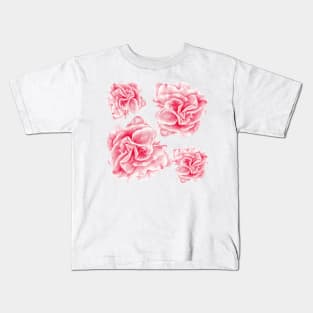 pattern with flower of love Kids T-Shirt